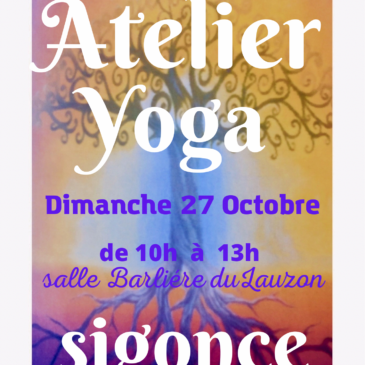 Atelier Yoga et atelier enfant le 27 octobre